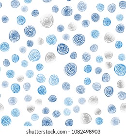 Light BLUE vector seamless doodle bright template. Glitter abstract illustration with doodles and flowers. A new texture for your design.