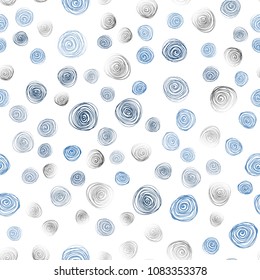 Light BLUE vector seamless doodle bright layout. Shining colored illustration with flowers in doodle style. Pattern for wallpapers and coloring books.