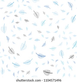 Light BLUE vector seamless  doodle bright pattern. Decorative illustration with doodles on abstract template. Template for backgrounds of cell phones.