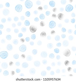 Light BLUE vector seamless doodle blurred pattern. Doodle illustration of flowers in Origami style with gradient. The best blurred design for your business.