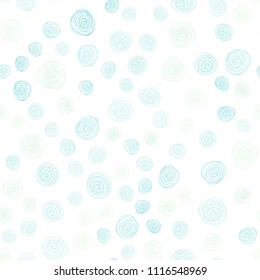 Light BLUE vector seamless doodle bright background. Colorful abstract illustration with flowers in doodle style. Brand-new style for your business design.