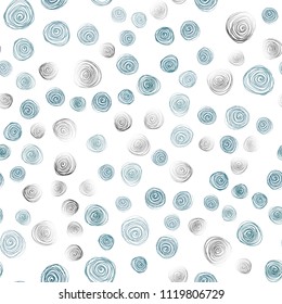 Light BLUE vector seamless doodle blurred texture. Creative illustration in blurred style with flowers. Template for backgrounds of cell phones.