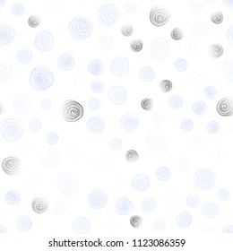 Light BLUE vector seamless doodle bright pattern. Brand-new colored illustration in blurry style with flowers. Elegant pattern for a brand book.