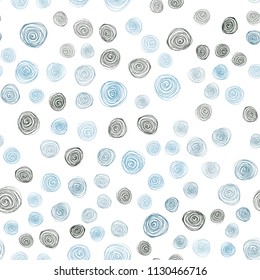 Light BLUE vector seamless doodle bright pattern. Colorful illustration in doodle style with flowers. Brand-new style for your business design.