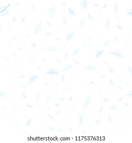 Light BLUE vector seamless  doodle bright template. New colorful illustration in doodle style with leaves. Hand painted design for web, wrapping, wallpaper.