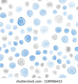Light BLUE vector seamless doodle bright template. Sketchy doodles with flowers on blurred background. Template for backgrounds of cell phones.