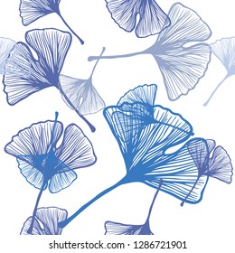 Light BLUE vector seamless doodle layout with leaves. Modern geometrical abstract illustration with leaves. Pattern for trendy fabric, wallpapers.