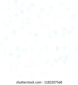 Light BLUE vector seamless elegant pattern with leaves. leaves on elegant natural pattern with gradient. Design for textile, fabric, wallpapers.
