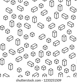 Light BLUE vector seamless, isometric background with rectangles. Abstract gradient illustration with rectangles. Pattern for trendy fabric, wallpapers.