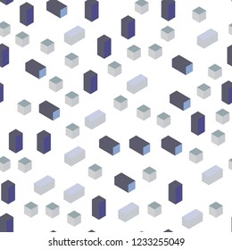 Light BLUE vector seamless, isometric background with rectangles. Modern abstract illustration with colorful rectangles. Design for wallpaper, fabric makers.