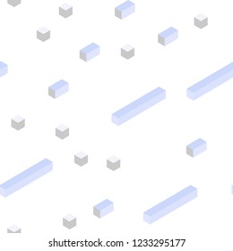 Light BLUE vector seamless, isometric backdrop with rhombus. Decorative design in abstract style with rectangles. Design for wallpaper, fabric makers.