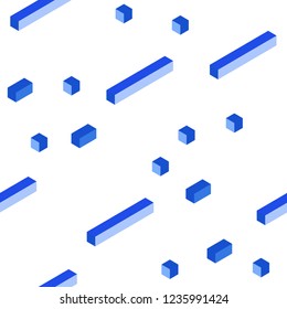 Light BLUE vector seamless, isometric template with rhombus. Rectangles on abstract background with colorful gradient. Template for business cards, websites.
