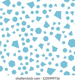 Light BLUE vector seamless, isometric layout with rectangles, triangles. Abstract illustration with colorful lines, cubes. Texture for window blinds, curtains.