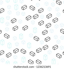 Light BLUE vector seamless, isometric cover in polygonal style. Modern abstract illustration with colorful rectangles. Design for wallpaper, fabric makers.
