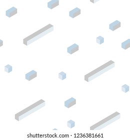 Light BLUE vector seamless, isometric layout with lines, rectangles. Beautiful illustration with rectangles and squares. Pattern for design of fabric, wallpapers.
