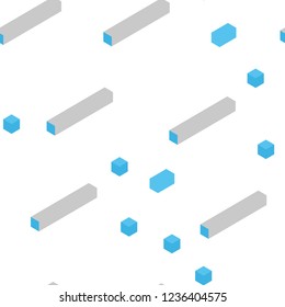 Light BLUE vector seamless, isometric texture in rectangular style. Beautiful illustration with rectangles and squares. Pattern for trendy fabric, wallpapers.