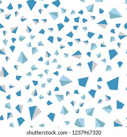 Light BLUE vector seamless, isometric cover with polygonal style. Abstract gradient illustration with triangles. Pattern for trendy fabric, wallpapers.
