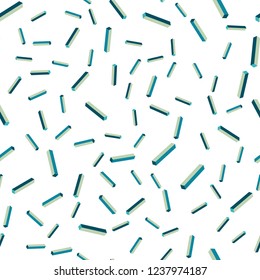 Light BLUE vector seamless, isometric cover with stright stripes. Lines on blurred abstract background with gradient. Texture for window blinds, curtains.
