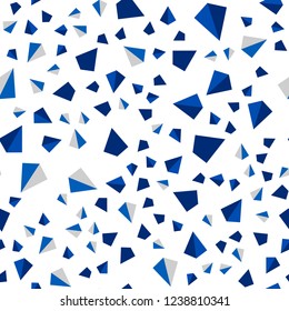 Light BLUE vector seamless, isometric pattern with polygonal style. Modern abstract illustration with colorful triangles. Template for business cards, websites.
