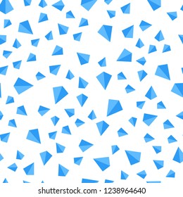 Light BLUE vector seamless, isometric backdrop with lines, triangles. Illustration with set of colorful triangles. Template for business cards, websites.