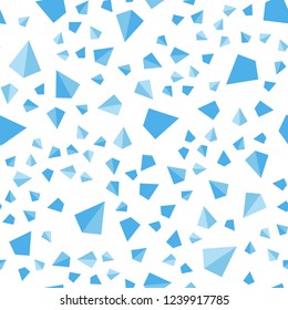 Light BLUE vector seamless, isometric layout with lines, triangles. Abstract gradient illustration with triangles. Template for business cards, websites.