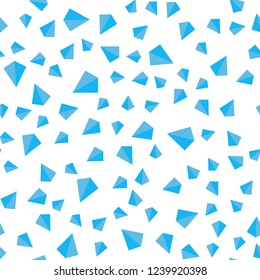 Light BLUE vector seamless, isometric pattern with polygonal style. Modern abstract illustration with colorful triangles. Design for textile, fabric, wallpapers.