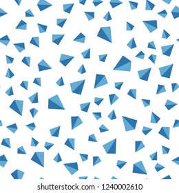 Light BLUE vector seamless, isometric backdrop with lines, triangles. Abstract gradient illustration with triangles. Texture for window blinds, curtains.