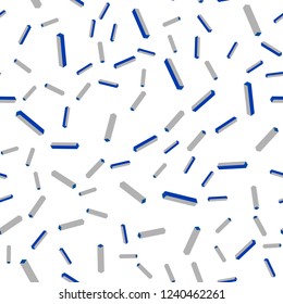 Light BLUE vector seamless, isometric layout with flat lines. Colorful shining illustration with lines on abstract template. Pattern for design of fabric, wallpapers.