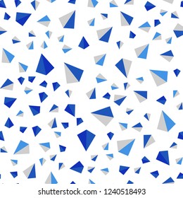 Light BLUE vector seamless, isometric backdrop with lines, triangles. Modern abstract illustration with colorful triangles. Template for business cards, websites.