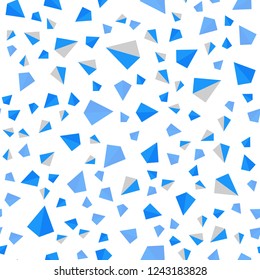 Light BLUE vector seamless, isometric layout with lines, triangles. Abstract gradient illustration with triangles. Texture for window blinds, curtains.