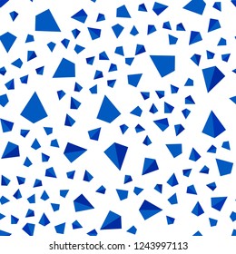 Light BLUE vector seamless, isometric pattern with polygonal style. Abstract gradient illustration with triangles. Template for business cards, websites.