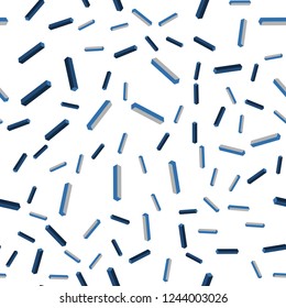 Light BLUE vector seamless, isometric template with repeated sticks. Colorful shining illustration with lines on abstract template. Design for textile, fabric, wallpapers.