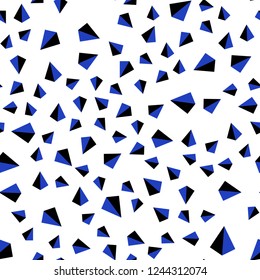 Light BLUE vector seamless, isometric cover with polygonal style. Triangles on abstract background with colorful gradient. Template for business cards, websites.
