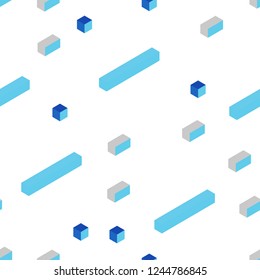 Light BLUE vector seamless, isometric cover in polygonal style. Rectangles on abstract background with colorful gradient. Template for business cards, websites.