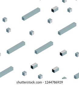 Light BLUE vector seamless, isometric template with rhombus. Rectangles on abstract background with colorful gradient. Template for business cards, websites.