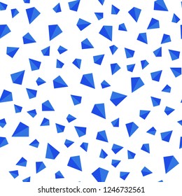 Light BLUE vector seamless, isometric cover with polygonal style. Illustration with set of colorful triangles. Texture for window blinds, curtains.