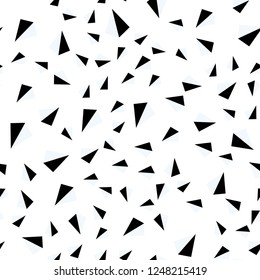 Light BLUE vector seamless, isometric template with crystals, triangles. Illustration with set of colorful triangles. Texture for window blinds, curtains.