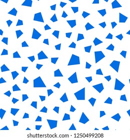 Light BLUE vector seamless, isometric template with crystals, triangles. Modern abstract illustration with colorful triangles. Pattern for design of fabric, wallpapers.