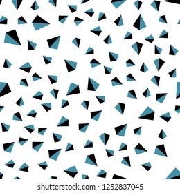 Light BLUE vector seamless, isometric layout with lines, triangles. Modern abstract illustration with colorful triangles. Template for business cards, websites.