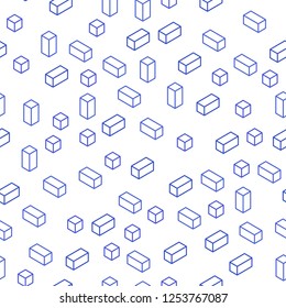 Light BLUE vector seamless, isometric cover in polygonal style. Rectangles on abstract background with colorful gradient. Texture for window blinds, curtains.