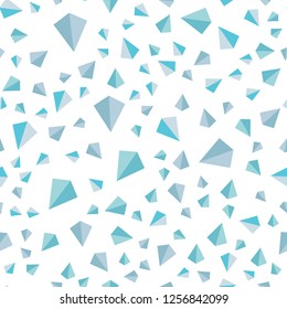 Light BLUE vector seamless, isometric background with triangles. Abstract gradient illustration with triangles. Template for business cards, websites.