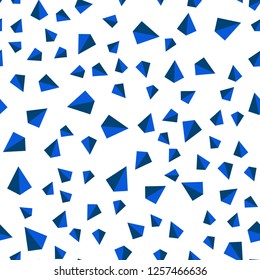 Light BLUE vector seamless, isometric template with crystals, triangles. Abstract gradient illustration with triangles. Design for textile, fabric, wallpapers.