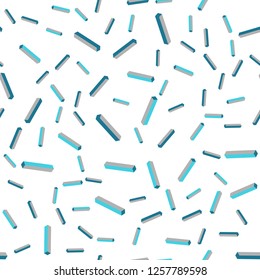 Light BLUE vector seamless, isometric background with straight lines. Lines on blurred abstract background with gradient. Texture for window blinds, curtains.