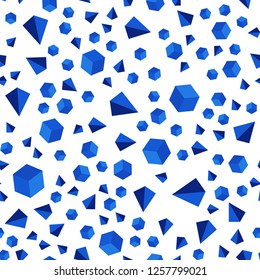 Light BLUE vector seamless, isometric background with triangles, cubes. Abstract gradient illustration with triangles, cubes. Design for textile, fabric, wallpapers.