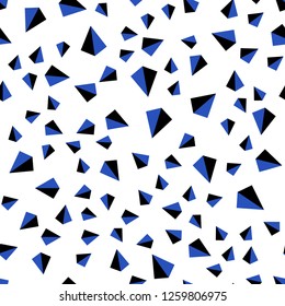 Light BLUE vector seamless, isometric background with triangles. Decorative design in abstract style with triangles. Pattern for trendy fabric, wallpapers.