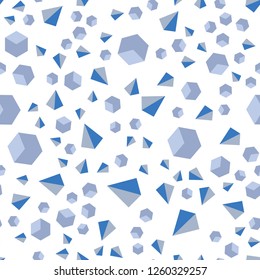 Light BLUE vector seamless, isometric backdrop with lines, rhombus. Abstract gradient illustration with triangles, cubes. Pattern for trendy fabric, wallpapers.