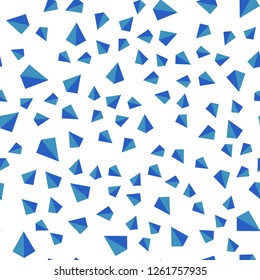 Light BLUE vector seamless, isometric pattern with polygonal style. Abstract gradient illustration with triangles. Pattern for trendy fabric, wallpapers.