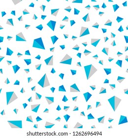 Light BLUE vector seamless, isometric cover with polygonal style. Modern abstract illustration with colorful triangles. Design for textile, fabric, wallpapers.