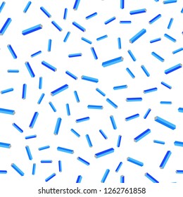 Light BLUE vector seamless, isometric background with stright stripes. Glitter abstract illustration with colorful sticks. Design for wallpaper, fabric makers.