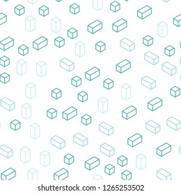 Light BLUE vector seamless, isometric template with rhombus. Rectangles on abstract background with colorful gradient. Template for business cards, websites.